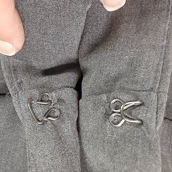 Studio JPR Woman's Jacket Size LARGE, Gray, Hook Closure, Ruffle Design - Picture 3 of 10